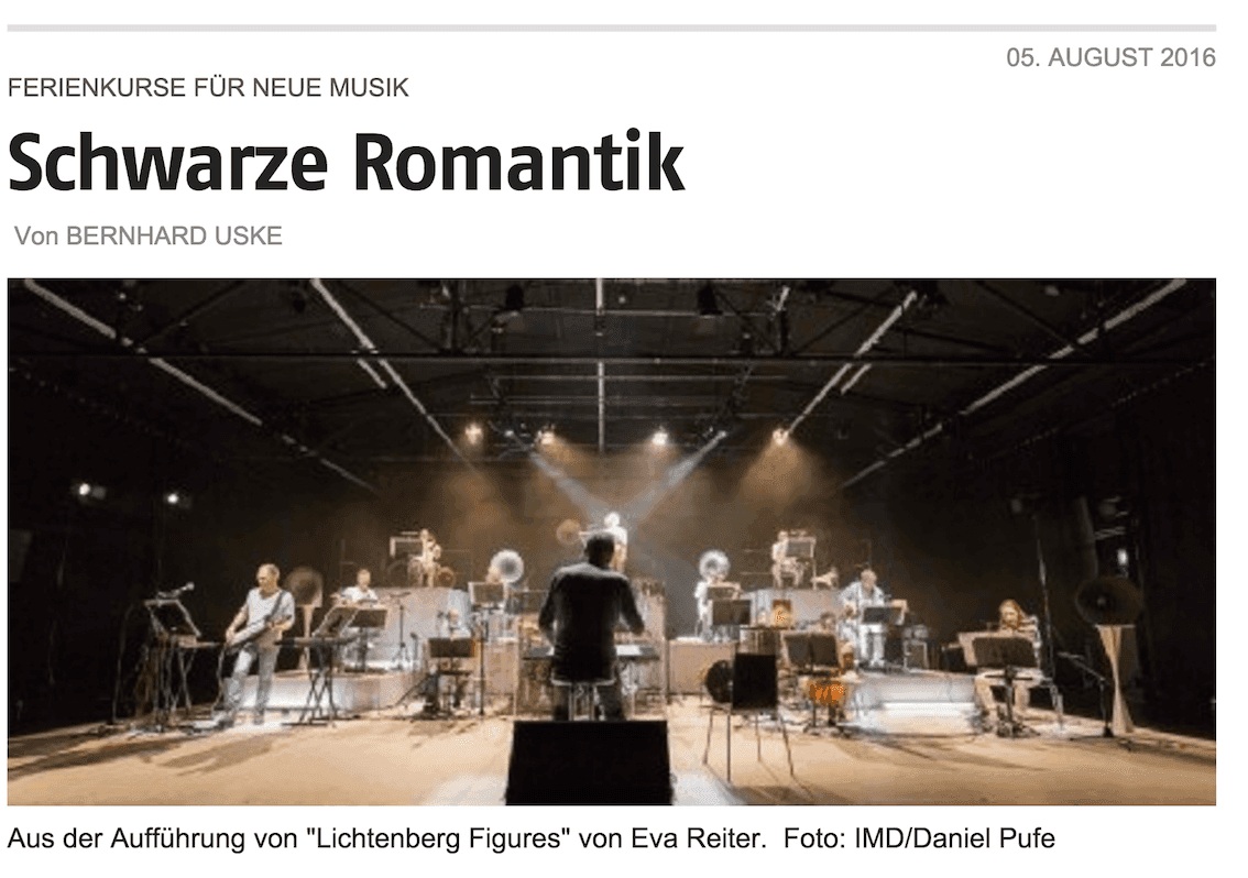 Dark romanticism (about Eva Reiter)