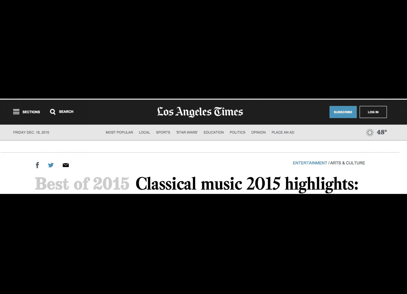 Los Angeles Times : Best of 2015 | Classical music 2015 highlights : Vortex Temporum by AT De Keersmaeker.