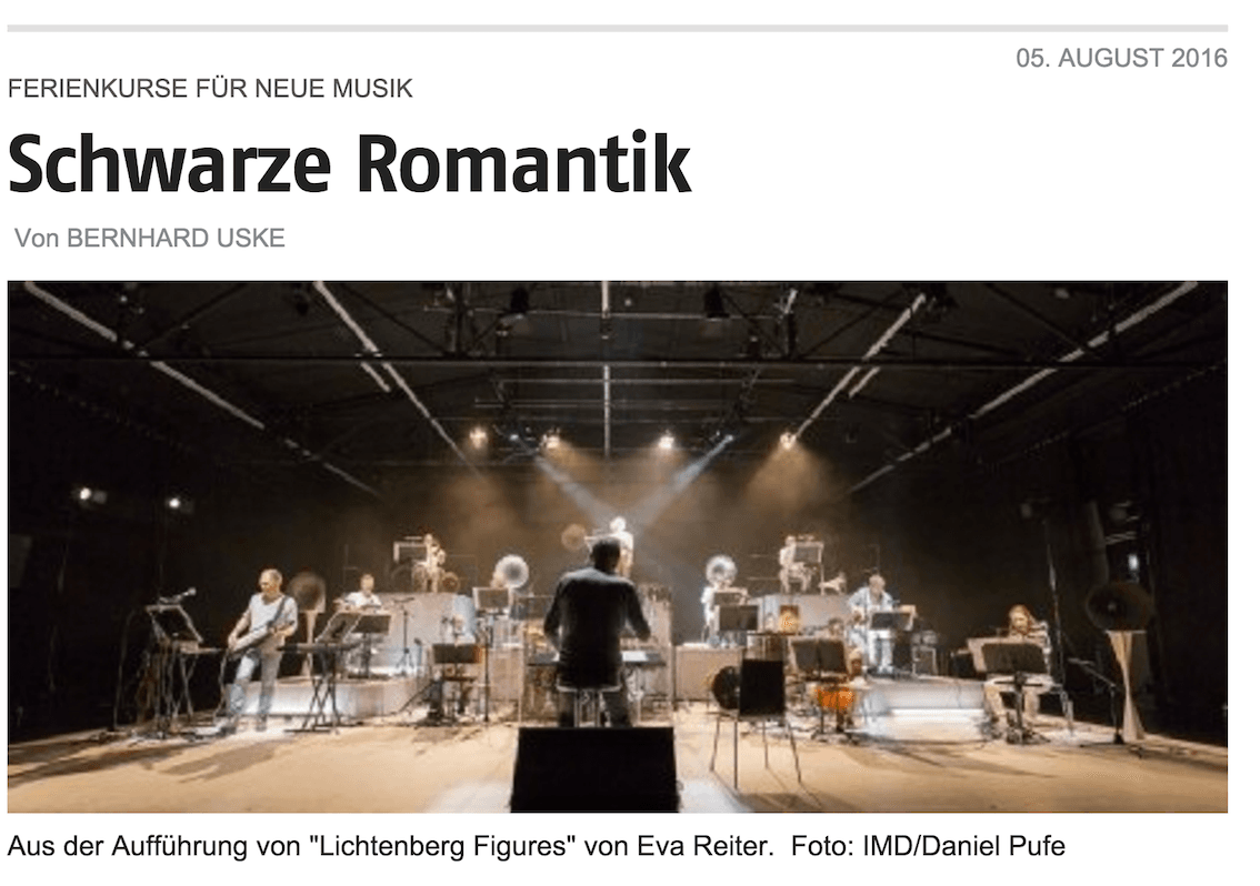 Dark romanticism (about Eva Reiter)