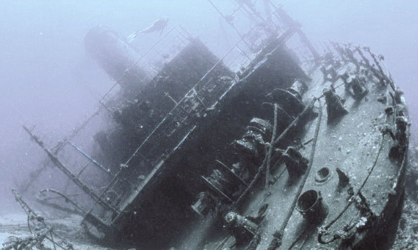 At the bottom of the sea