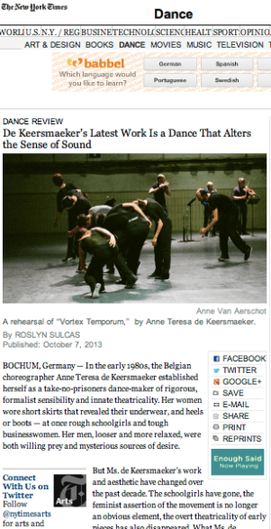 Vortex Temporum : New York Times review